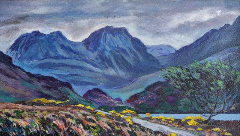 56 Road through the Glen (Acrylic on board) (SOLD)
